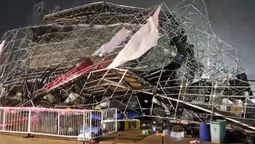 Se derrumbó una estructura en la fiesta Bresh y 15 personas fueron hospitalizadas