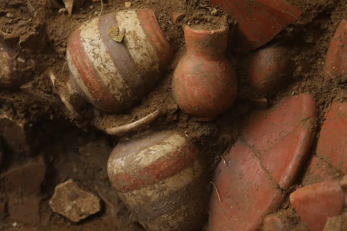 El descubrimiento incluyó artesanías de hace 1000 años. El descubrimiento incluyó artesanías de hace 1000 años.