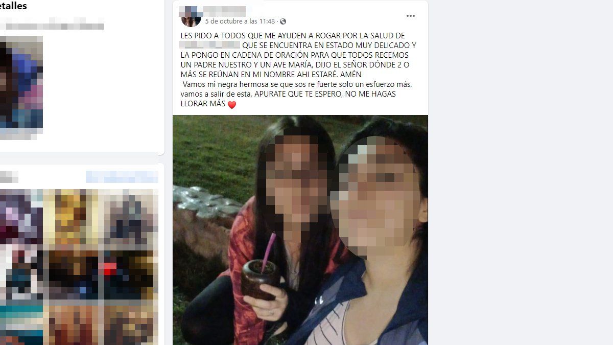 El posteo que hizo una amiga de la v&iacute;ctima de violencia de g&eacute;nero tras el intento de femicidio en Las Heras.