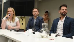Hebe Casado, Jerónimo Shantal y Leonardo Fernández en la Legislatura.