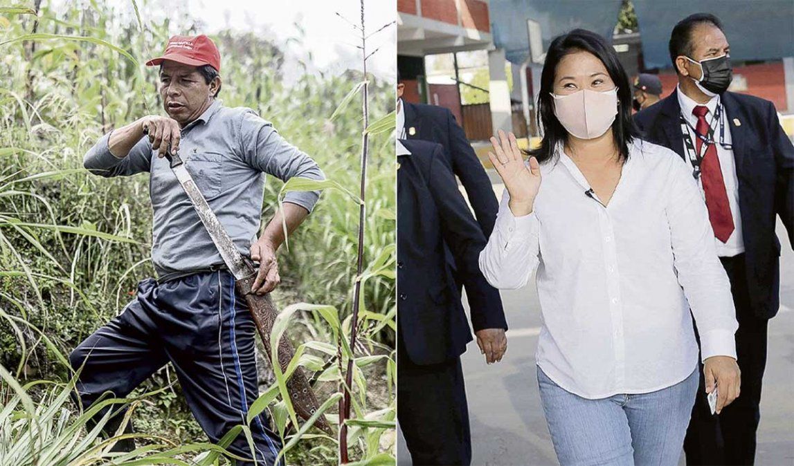 Perú se encaminaba a un ballotage entre el sindicalista de izquierda Pedro Castilo y la populista de derecha Keiko Fujimori con el 90% de mesas escrutadas.