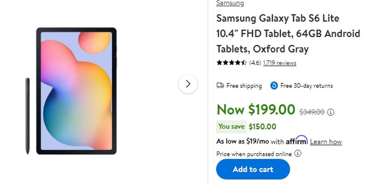 Esta es la tablet Samsung que Walmart tiene de oferta. Esta es la tablet Samsung que Walmart tiene de oferta.