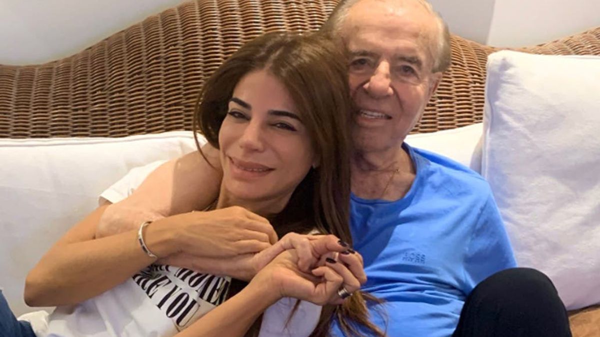 Zulemita Menem junto a su padre.