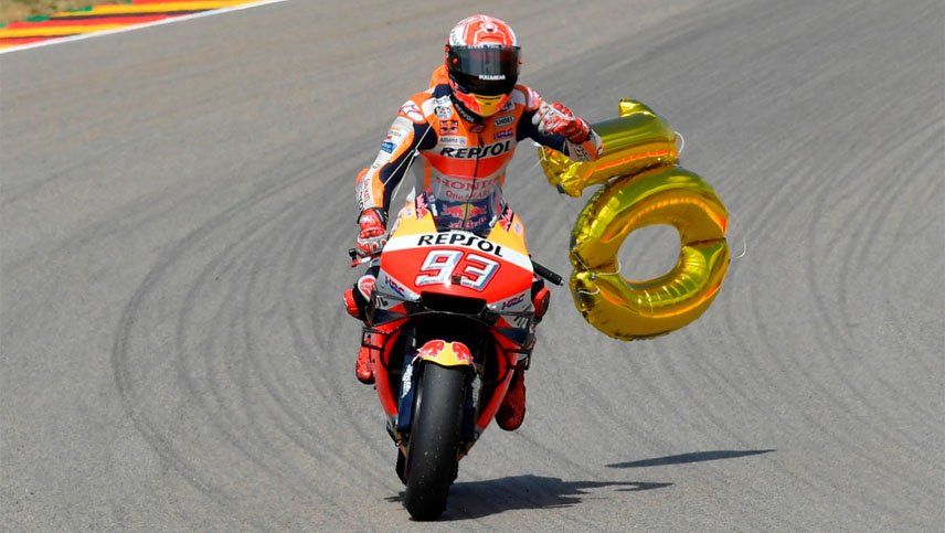 Marc Márquez ganó por décima vez en el circuito alemán de Sachsenring