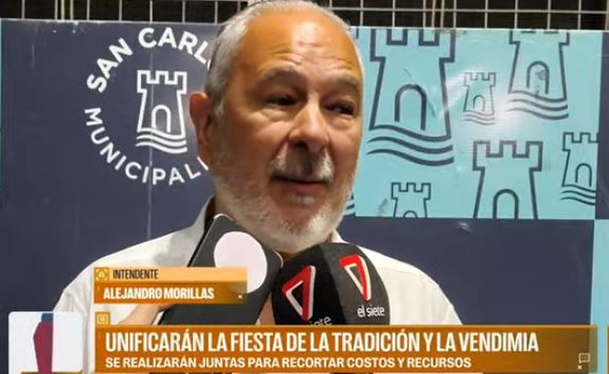 El intendente de San Carlos, Alejandro Morillas, confirmó que decidió unificar la fiesta de la Vendimia y la de la Tradición con la idea de ahorrar gastos. 