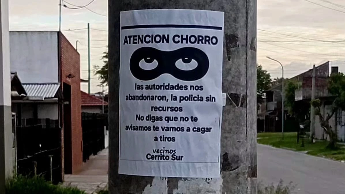 Amenaza. Cansados por los permanentes robos, vecinos advirtieron a los ladrones si vuelven a robar en la zona.