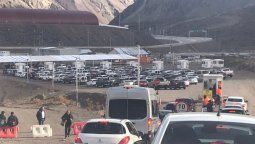 Demoraron vehículos en Uspallata por el colapso en el paso a Chile