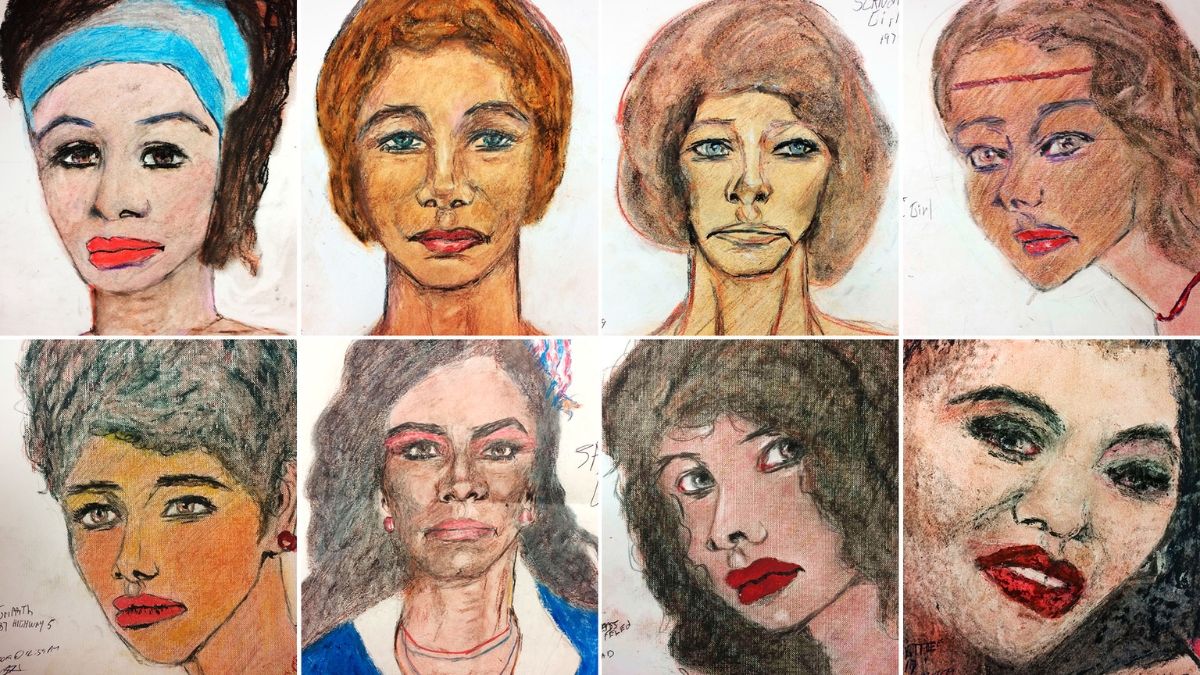 Los dibujos del asesino serial Samuel Litlle. Los dibujos del asesino serial Samuel Litlle.