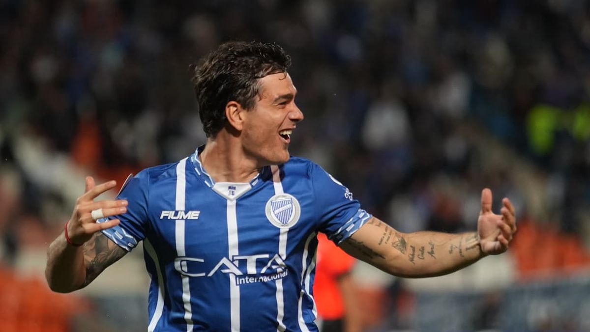 Luca Martínez Dupuy marcó el segundo gol de Godoy Cruz en el empate ante Gremio por Copa Sudamericana. Foto: Axel Lloret/UNO.&nbsp;