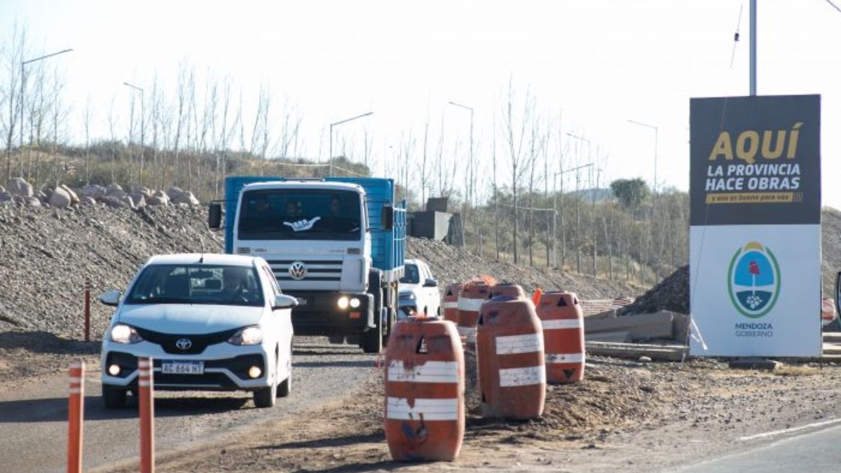 La Nueva Panamericana conectará al Corredor del Oeste, con los ingresos a las localidades turísticas de Cacheuta y Potrerillos.