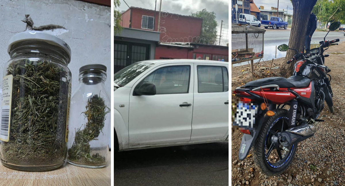 Parte de lo secuestrado por la Policía en diferentes operativos realizados en el Gran Mendoza.