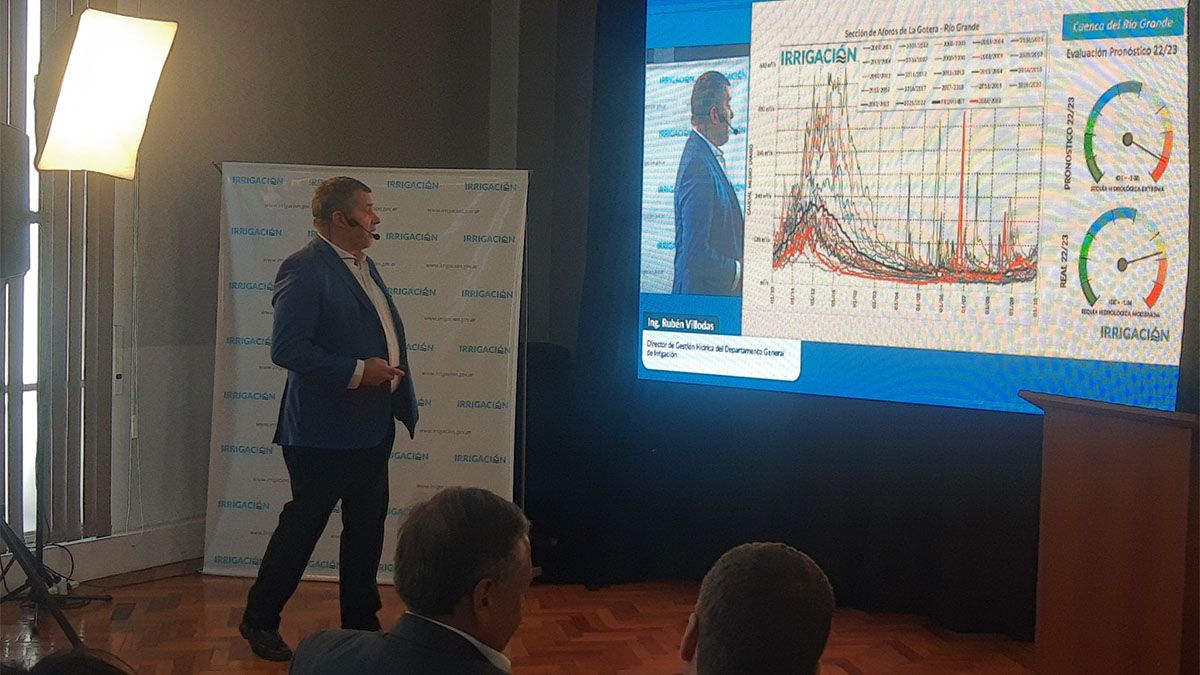 Rubén Villodas, director de Gestión Hídrica del Departamento General de Irrigación. Rubén Villodas, director de Gestión Hídrica del Departamento General de Irrigación.