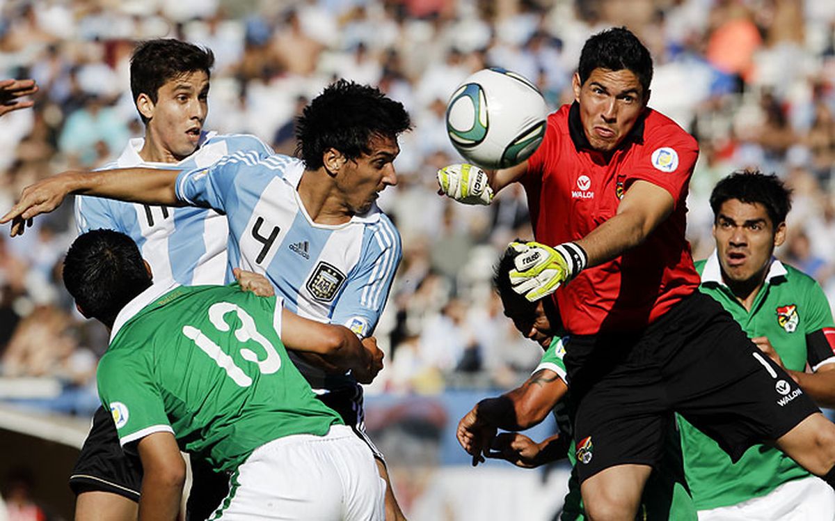 La Selección argentina frente a Bolivia en el empate en 2011. La Selección argentina frente a Bolivia en el empate en 2011. 