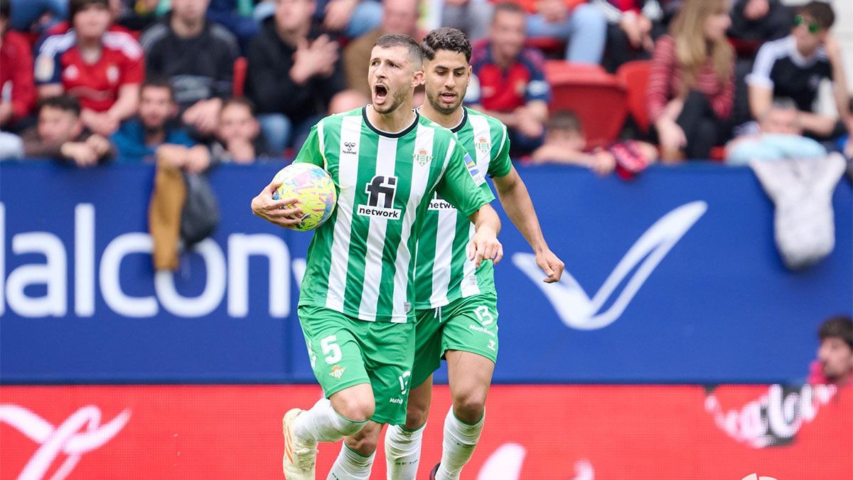 Así fue el gol de Guido Rodríguez en la derrota de Betis ante Osasuna