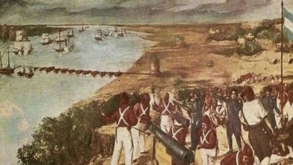 A la poderosa flota militar y mercante enviada por Francia e Inglaterra para navegar y comerciar por el río Paraná, se le opuso la férrea defensa, en inferioridad de condiciones, de las fuerzas de Lucio N. Mansilla, enviado por Juan Manuel de Rosas.