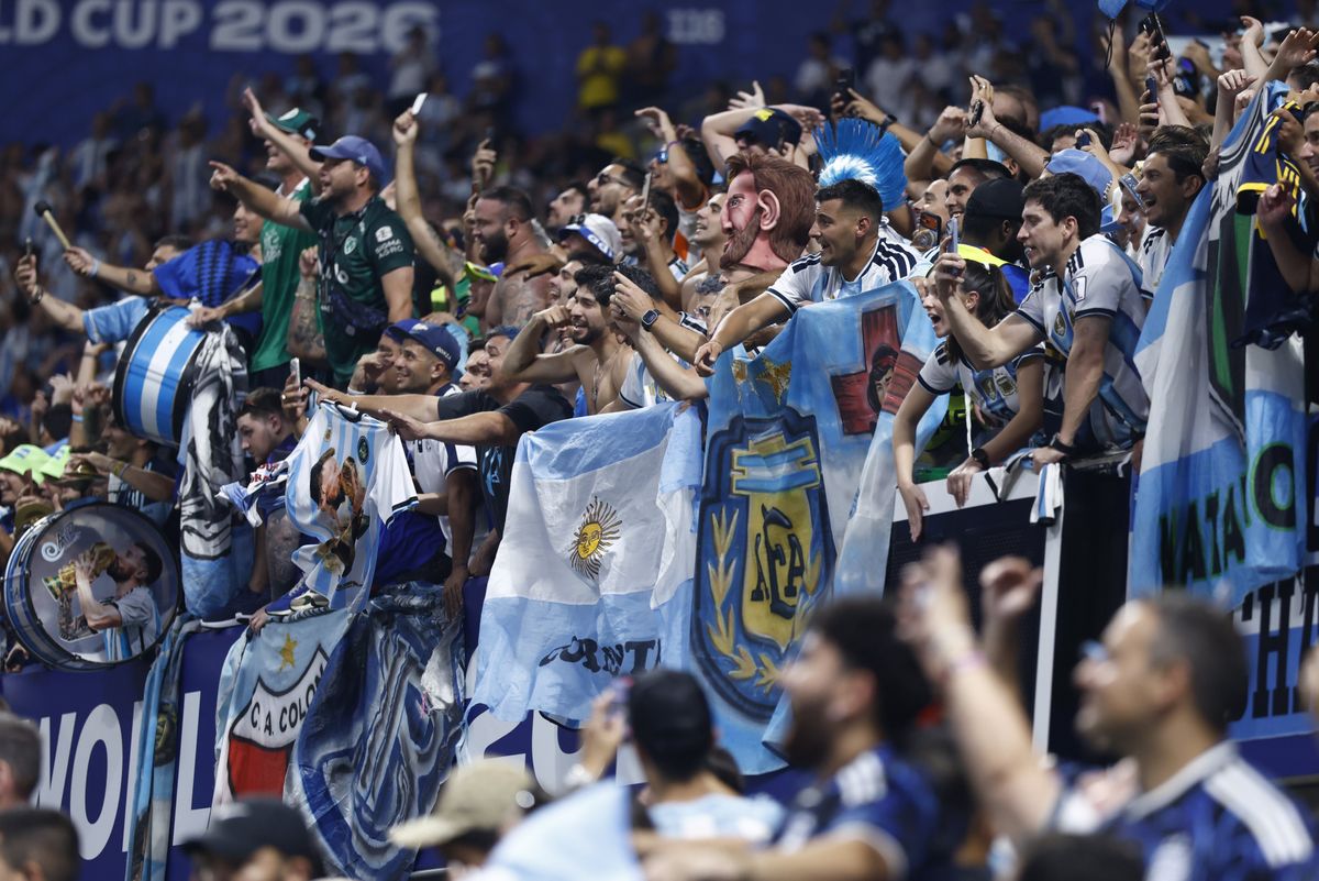 Los hinchas de la Selección argentina festejaron en Atlanta.