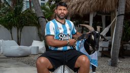 Agüero hizo un comercial para una agencia de apuestas.