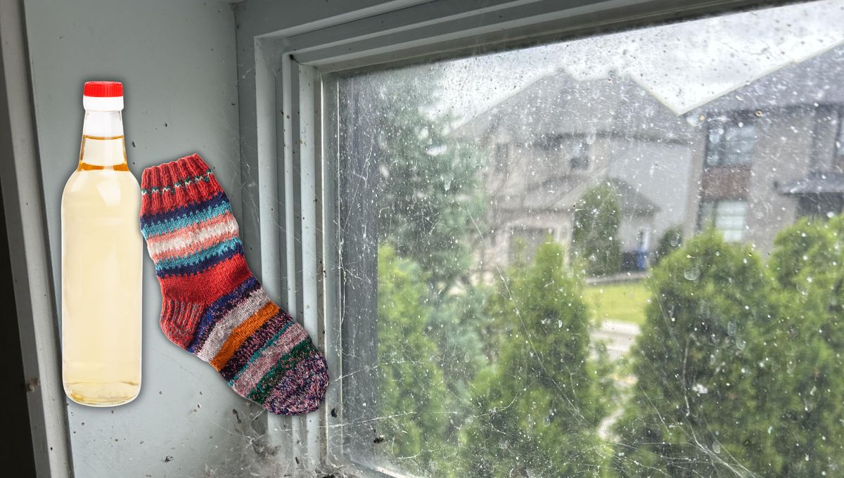 Por qué hay que frotar una media mojada con vinagre por las ventanas de la casa