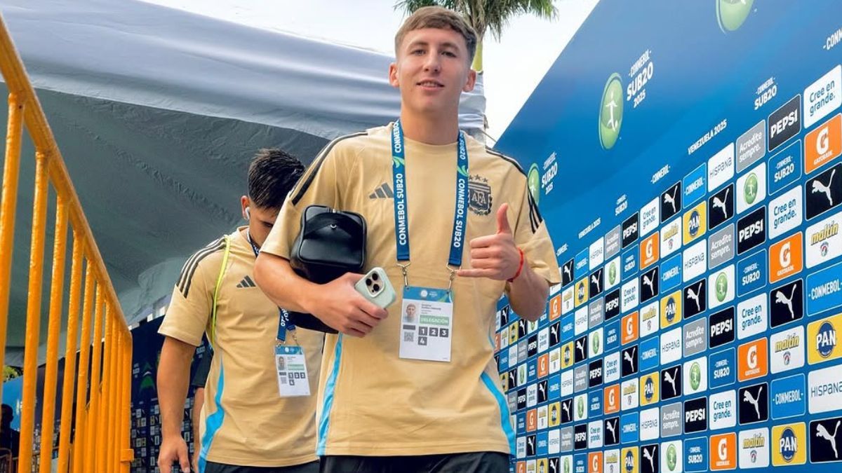 Santino Andino fue convocado en la Selección Sub 20 que dirige Placente.
