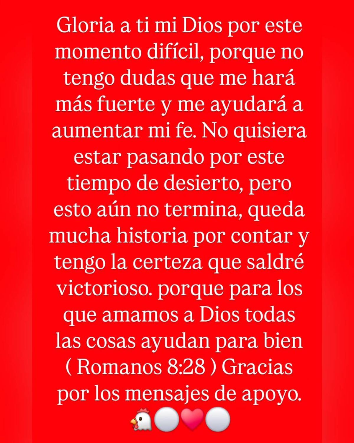 El posteo de Miguel Borja en sus redes sociales.