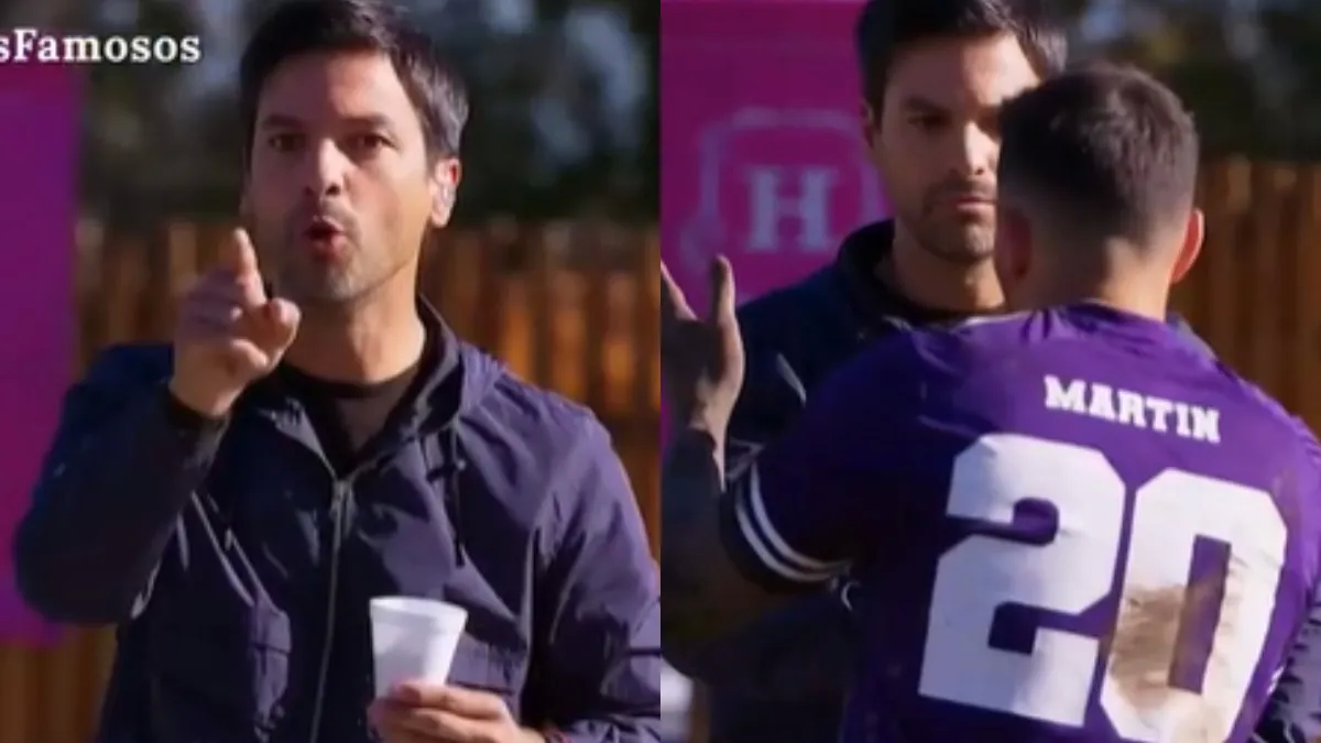 Feroz cruce entre el Chino Leunis y Martín Salwe en el Hotel de los Famosos.