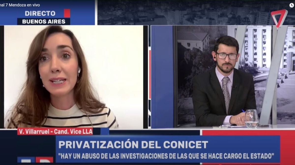 Villarruel, mano a mano con Canal 7.