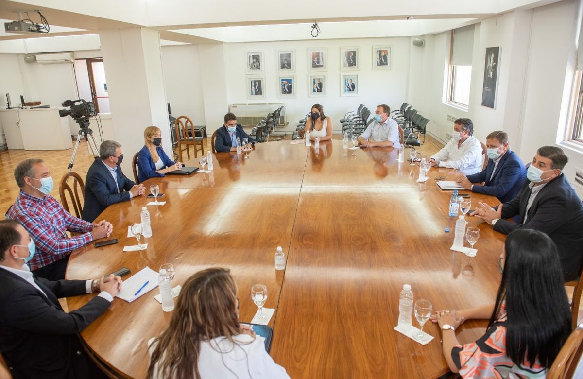El 18 de febrero, Suarez recibió a la cúpula del PJ, intendentes y legisladores nacionales para tratar la postura local en torno a Portezuelo del Viento. 