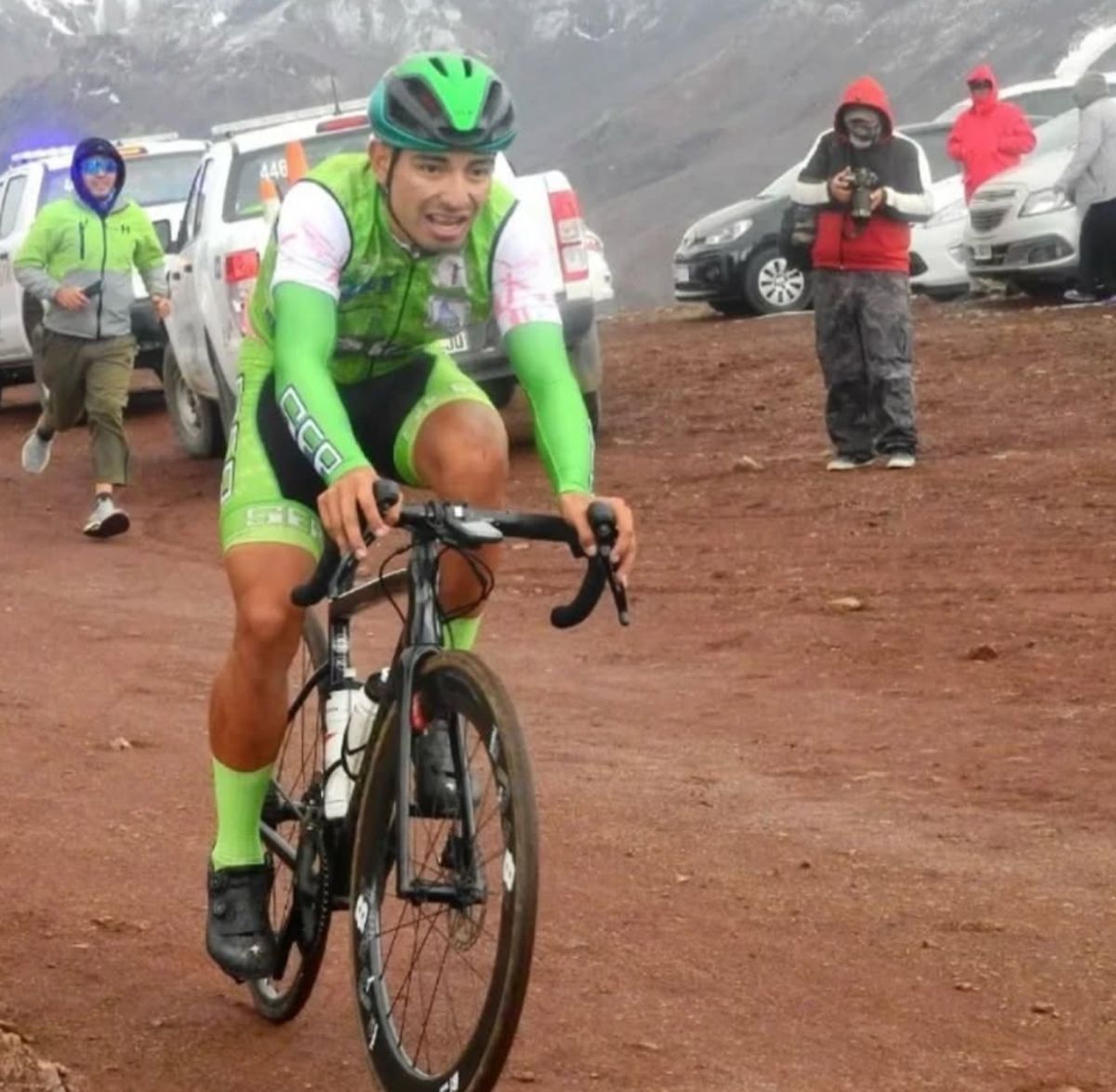 Silva en la etapa reina de la Vuelta de Mendoza.