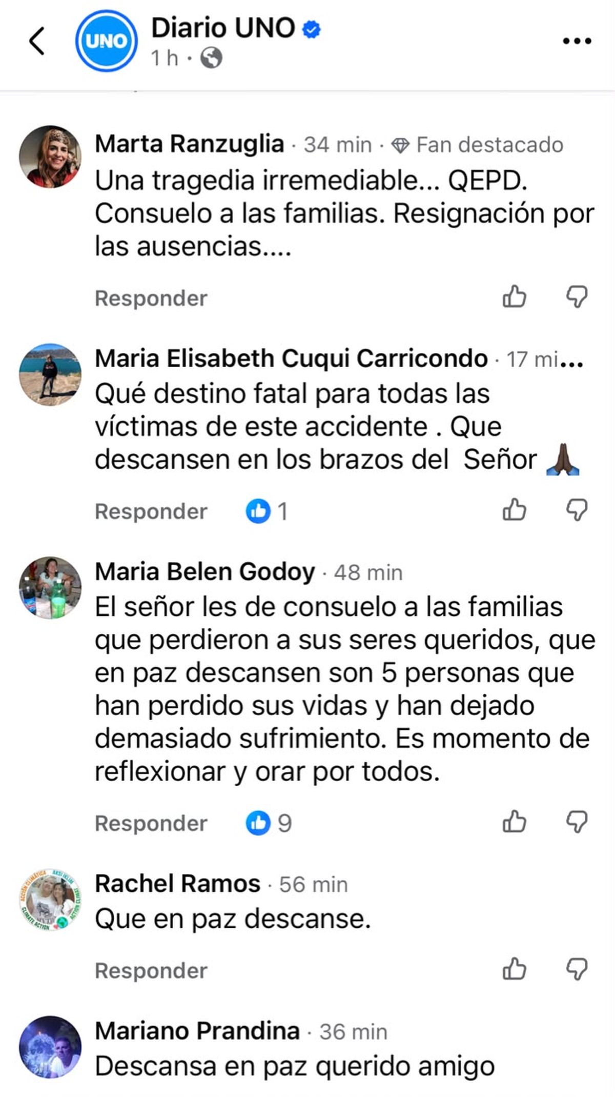 Mendoza lamenta la muerte de Martín Tillar. Foto: captura de pantalla. Mendoza lamenta la muerte de Martín Tillar. Foto: captura de pantalla. 