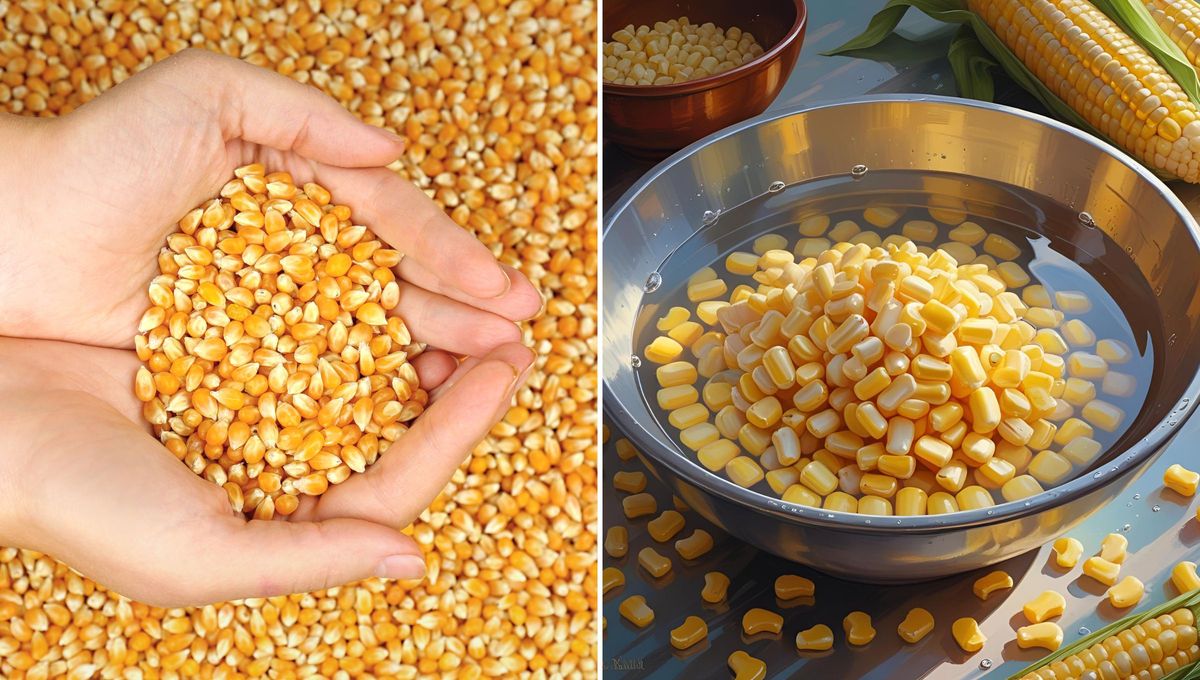 Antes de comenzar a hacer el pochoclo, hay que remojarlo en agua para igualar su gusto a los del cine Antes de comenzar a hacer el pochoclo, hay que remojarlo en agua para igualar su gusto a los del cine