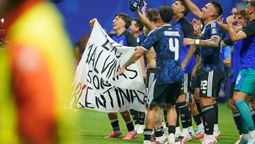 Las Malvinas son argentinas, en el final del histórico partido Argentina-Inglaterra este miércoles.