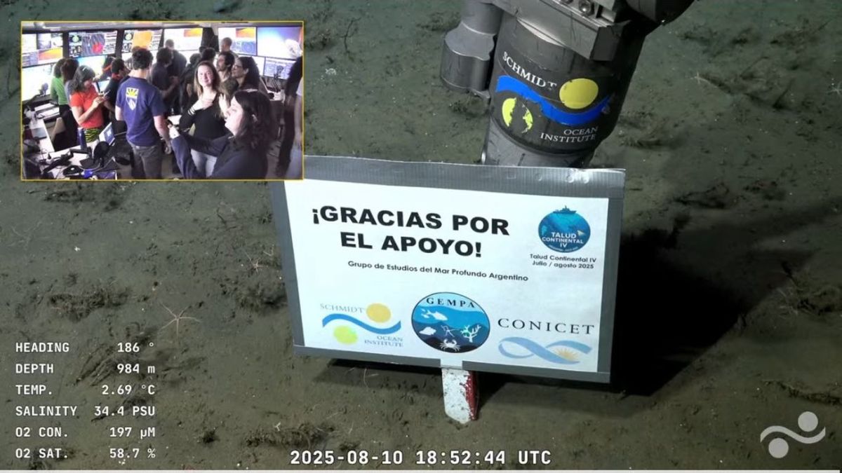 El mensaje final del streaming del Conicet en la expedición por el cañón marino de Mar del Plata. 