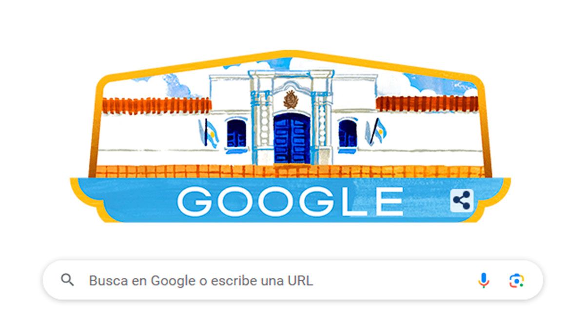 El Doodle de Google le dedicó el recuerdo al Día de Independencia de la Argentina.