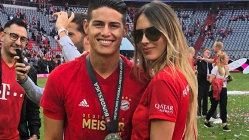 James Rodríguez celebró el título del Bayern Munich con la modelo Shannon De Lima