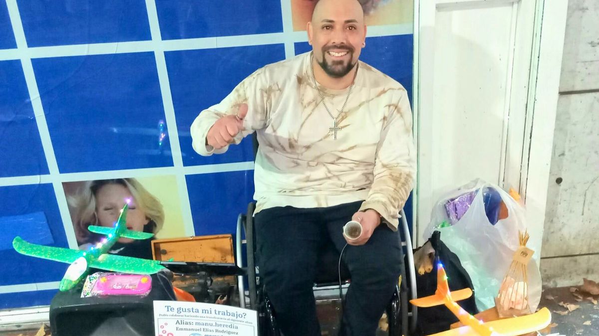 Manu Heredia fue víctima de un asalto en 2014 y una bala lo dejó en silla de ruedas.