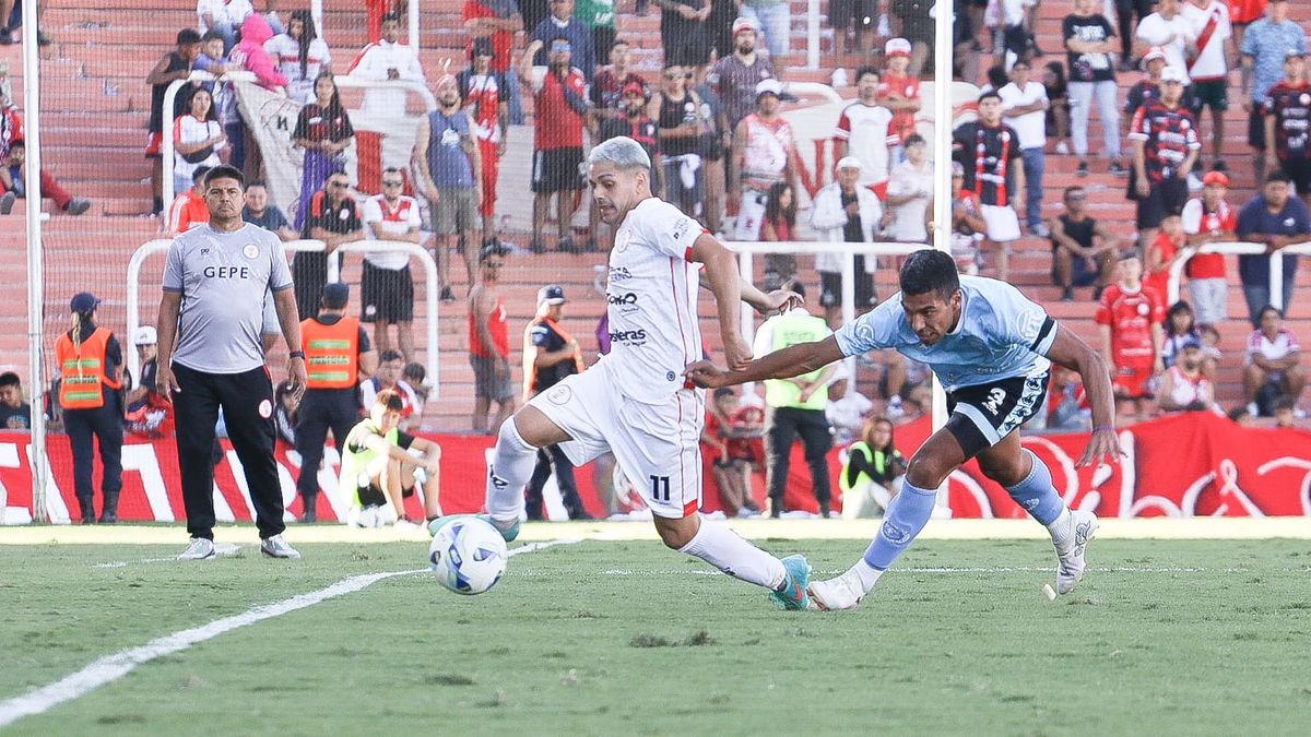 Tomás Silva anotó el gol de Huracán Las Heras ante Gutiérrez, en el Malvinas.
