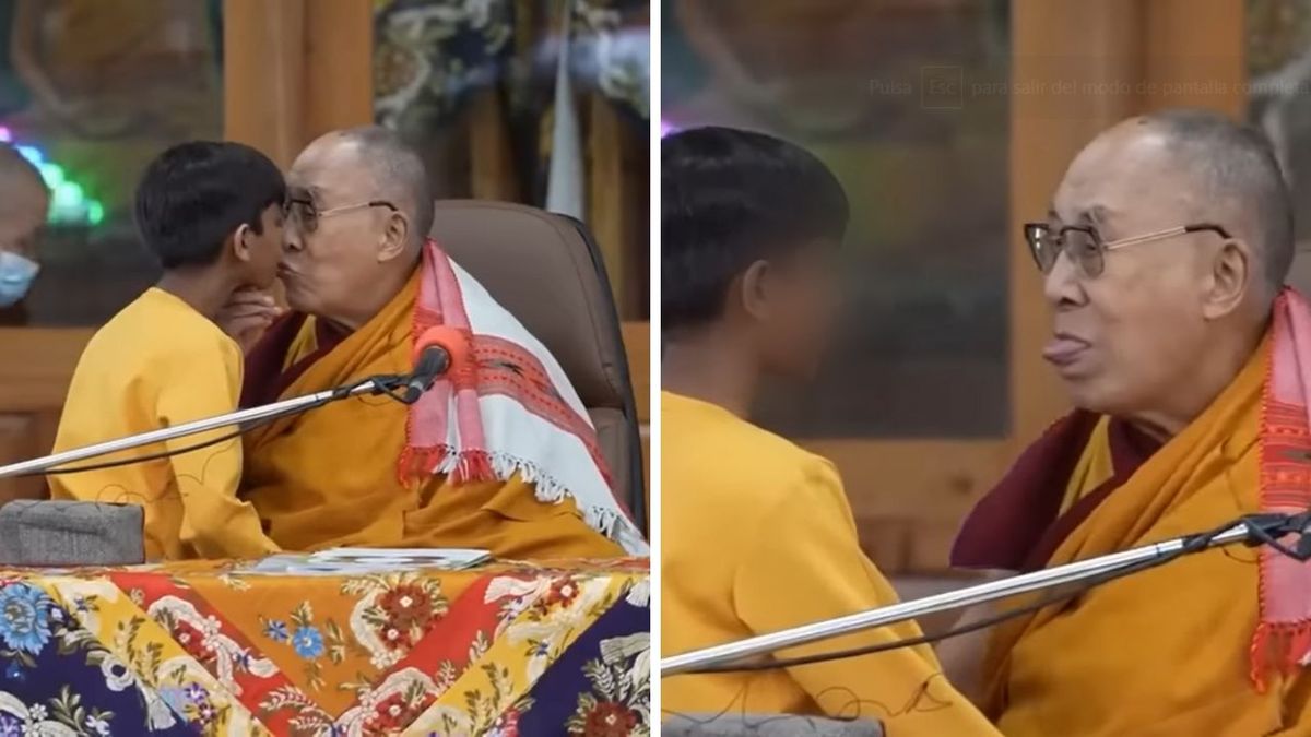 Fuerte polémica. El Dalái Lama besó a un chico en la boca y desató un escándalo.