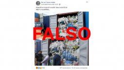 Es falsa la publicación que muestra que llegó basura desde Estados Unidos de esta manera en contenedores