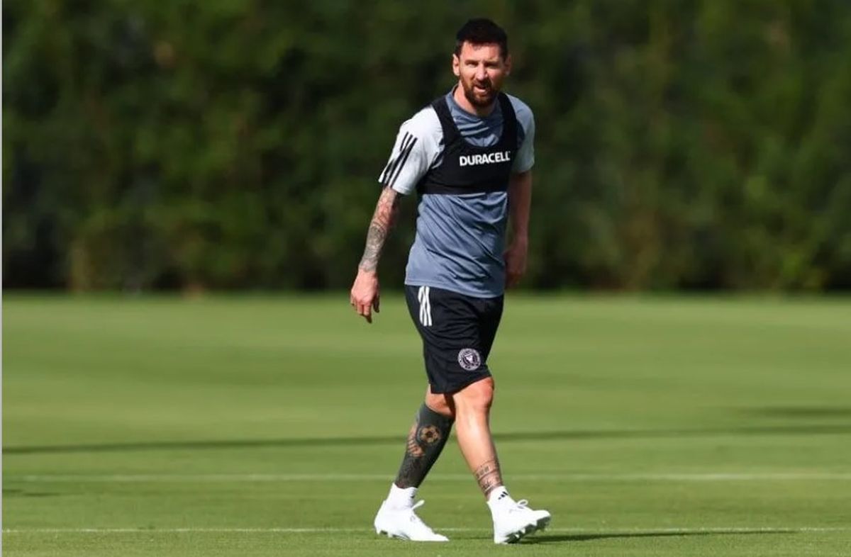Messi entrenando en Inter Miami. Messi entrenando en Inter Miami.