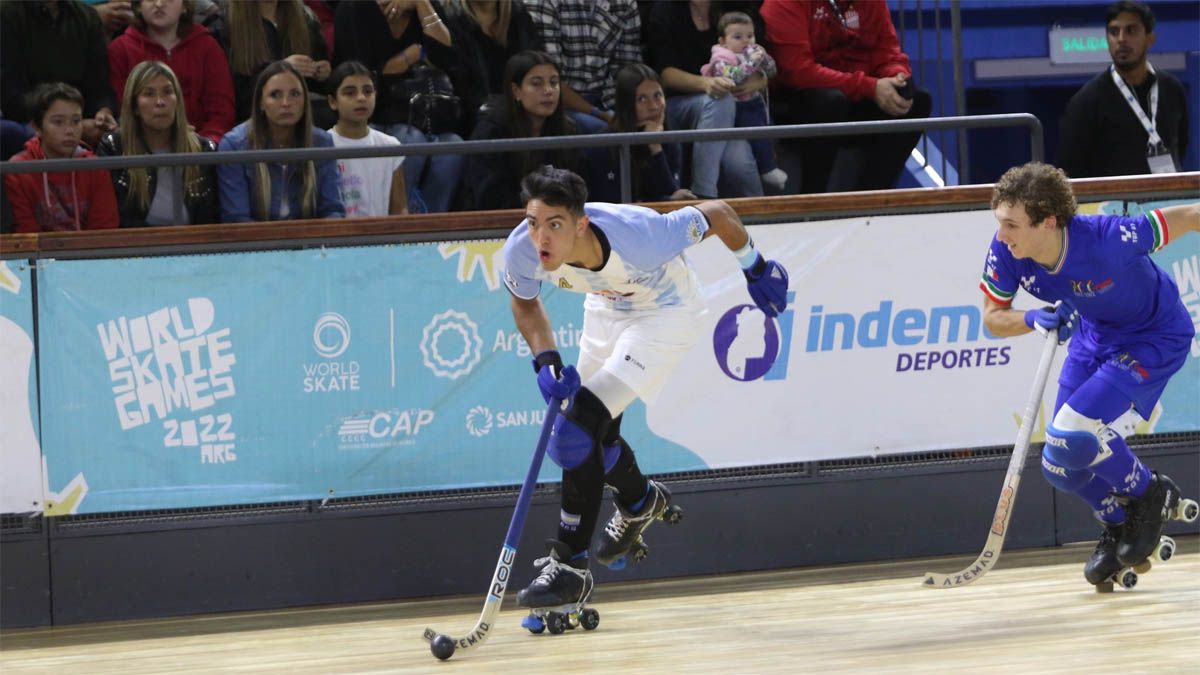 La Selección Argentina Sub 19 goleó a Italia, por la segunda jornada del Mundial de hockey sobre patines, en el marco de los World Skate Games.