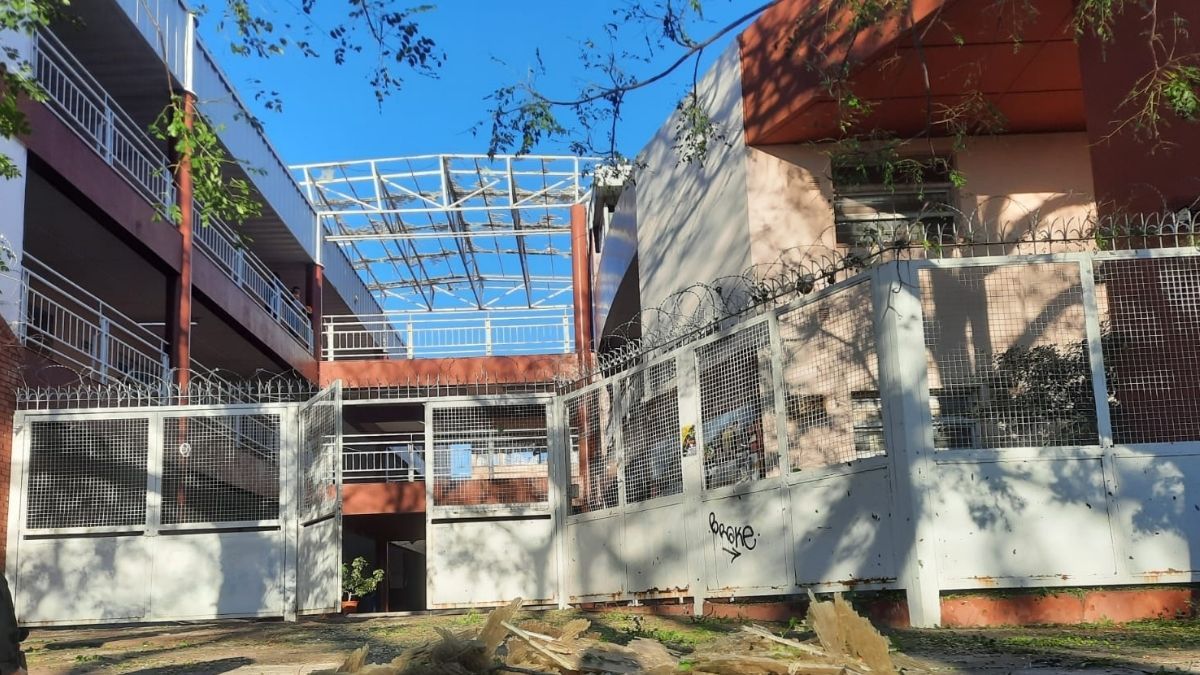 La escuela Abelardo Vázquez de Guaymallén, fue una de las grandes afectadas por el temporal