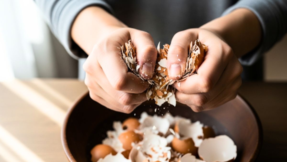 Las cáscaras de huevo deben ser trituradas en lugar de desechadas