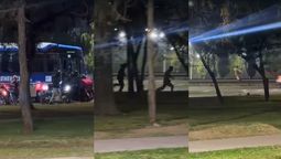 El robo y posterior accidente quedó filmado por testigos.