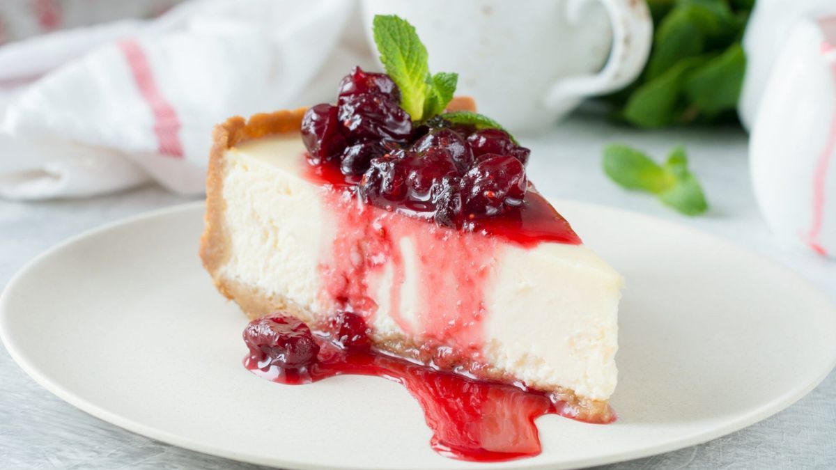 Cheesecake de frutos rojos, la receta liviana y fresca sin gluten. Foto: gentileza viapais.