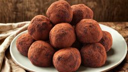 Ideales para la dieta, las trufas de chocolate y leche en polvo son una receta simple.