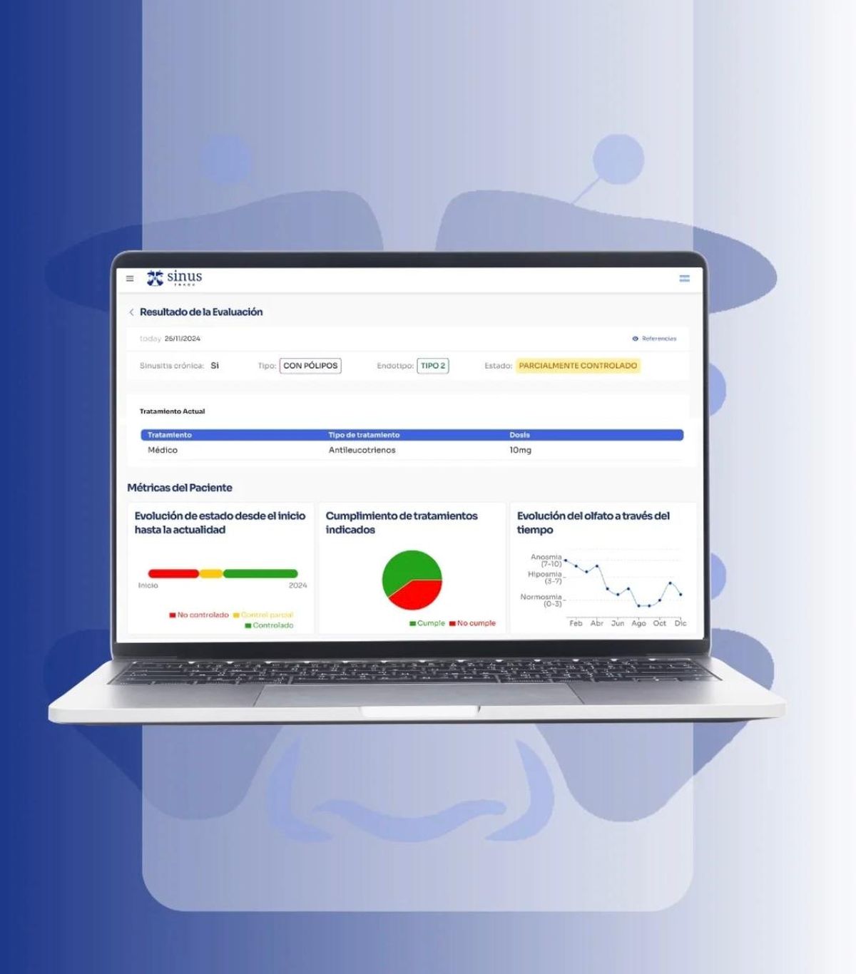 La app, que ya usan más de 60 médicos en Argentina, busca integrar la información del paciente para asistir en diagnóstico, tratamiento y seguimiento, siendo pionera a nivel mundial en su enfoque. La app, que ya usan más de 60 médicos en Argentina, busca integrar la información del paciente para asistir en diagnóstico, tratamiento y seguimiento, siendo pionera a nivel mundial en su enfoque.