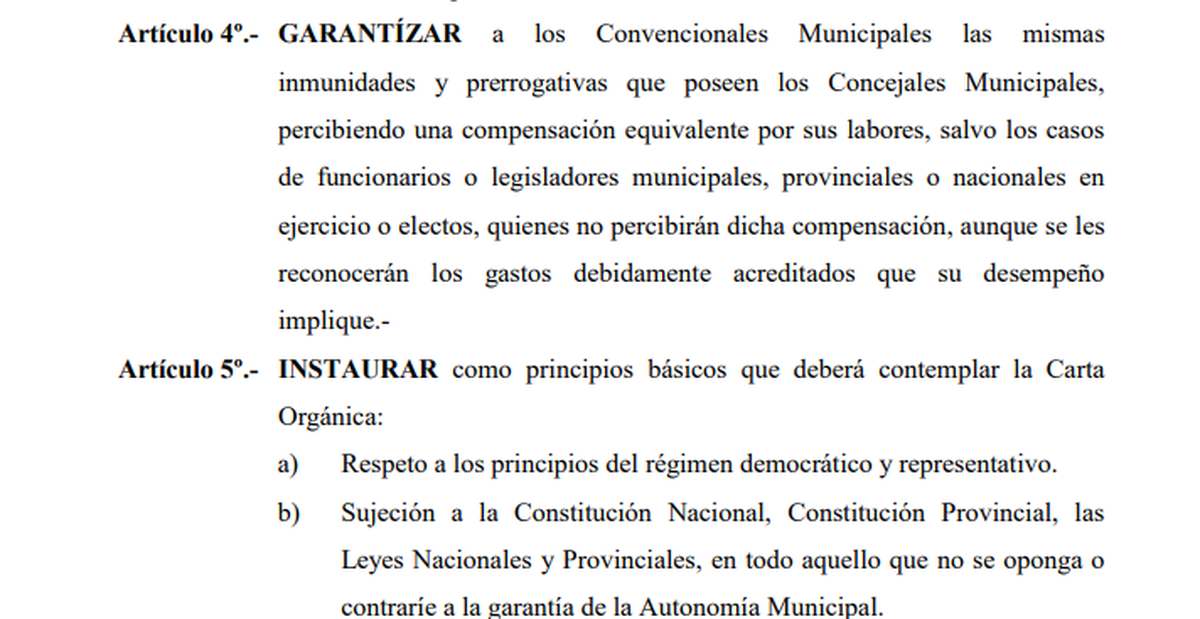 La ordenanza que regula la elección de convencionales municipales en San Rafael. La ordenanza que regula la elección de convencionales municipales en San Rafael.