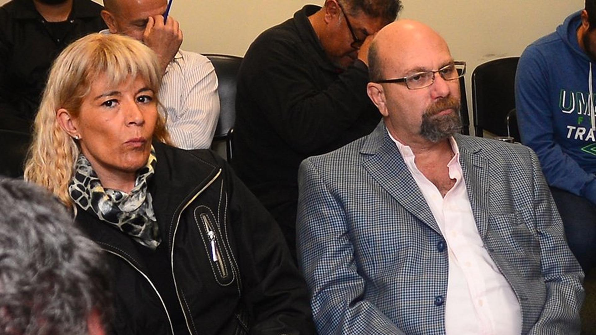 Claudia Sgró y Luis Lobos durante el juicio oral y público por corrupción en los tribunales.