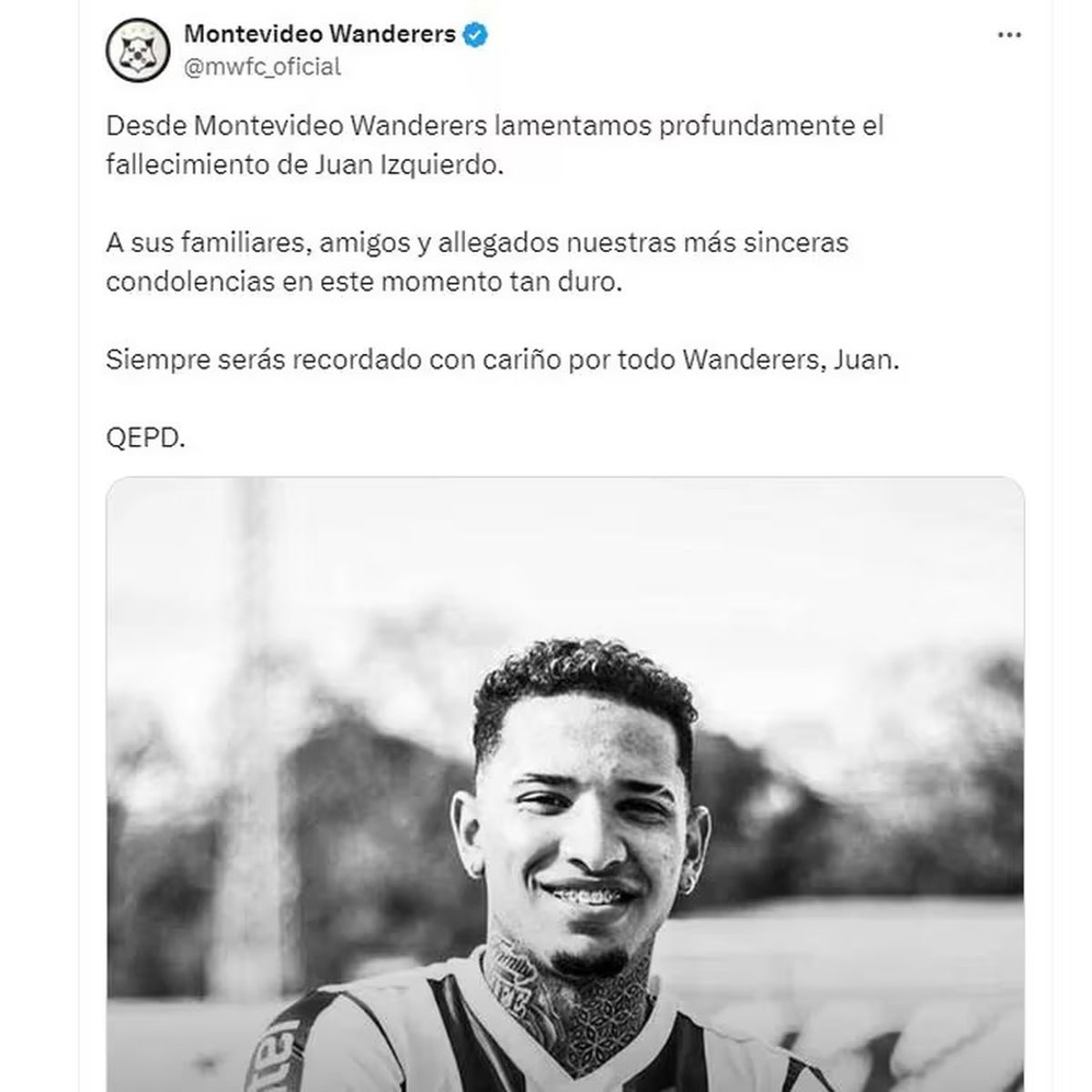 Montevideo Wanderers fue uno de los clubes por los que pasó Juan Izquierdo en su carrera. Montevideo Wanderers fue uno de los clubes por los que pasó Juan Izquierdo en su carrera.