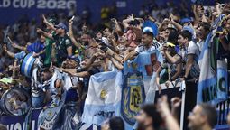 Los hinchas de la Selección argentina festejaron en Atlanta.